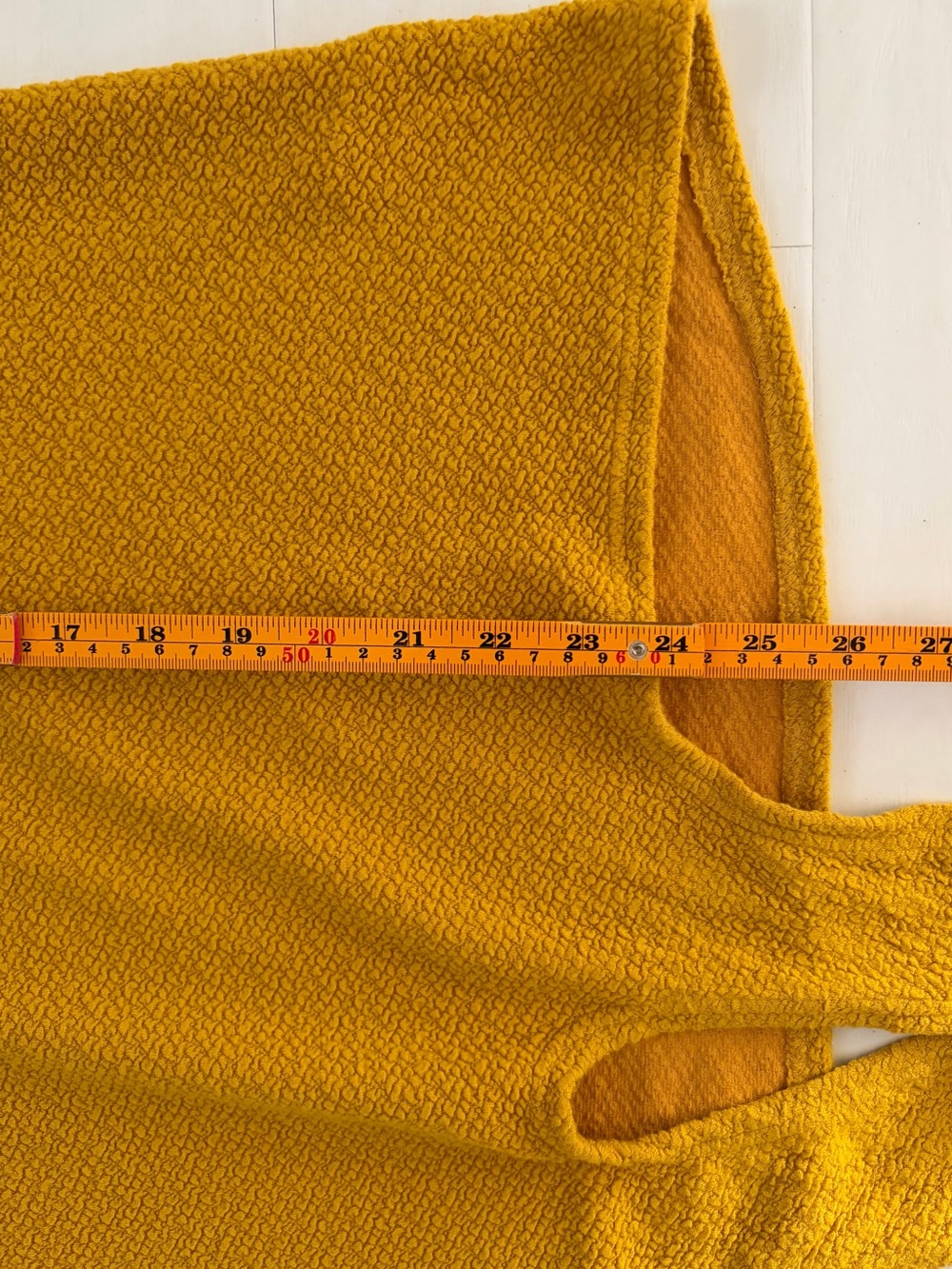 Mustard Yellow Tie-Front Textured Short Sleeve Top - Women’s 2X - Relaxed Fit - Picture 13 of 15